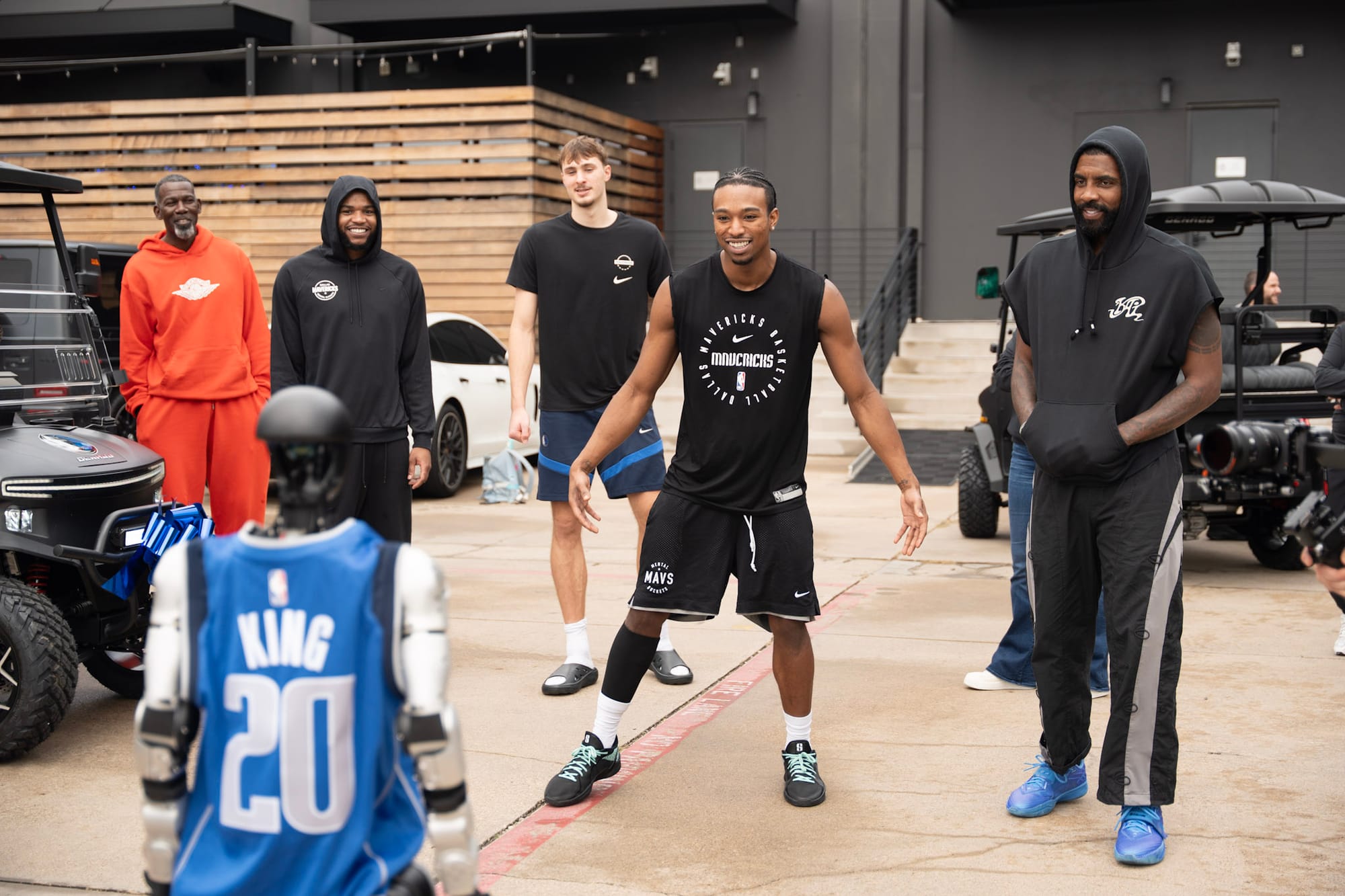 Kyrie Irving Surprised the Entire Mavericks Squad with Custom Denago Carts