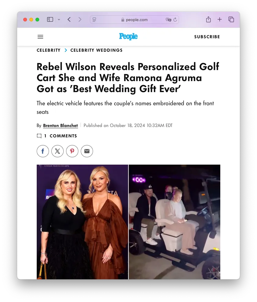 People Magazine article